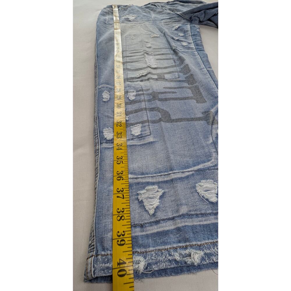 Jaded Gypsy Peace&Love Jeans Distressed Boho Chic Patchwork S/M Coastal Cowgirl - Picture 7 of 16